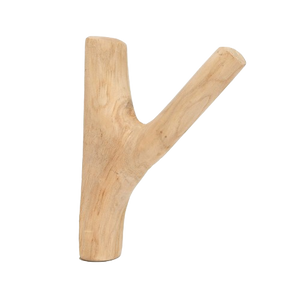 Solid Teak Wood Wall Hook – Natural Finish