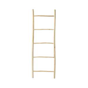 Solid Teak Wood Ladder – Natural – 165 cm