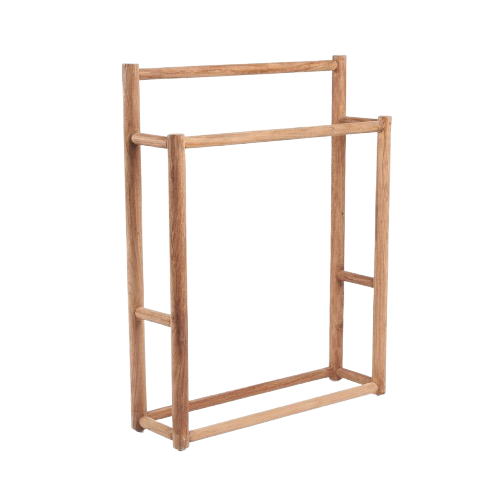 Rustic Teak Wood Towel Hanger