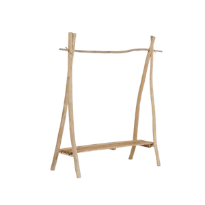Solid Teak Wood Clothes Rack – Natural Finish