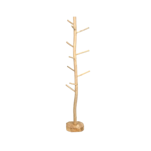 Solid Teak Wood Coat Hanger – Natural Finish