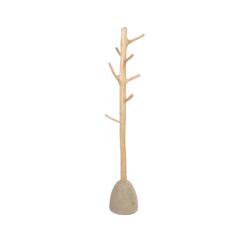 Concrete & Teak Wood Coat Hanger – Natural Finish