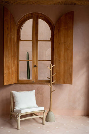 Concrete & Teak Wood Coat Hanger – Natural Finish