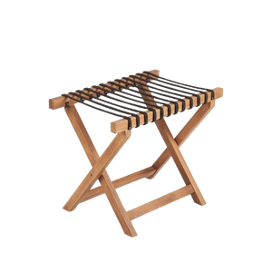 Foldable Solid Wood Luggage Rack – Natural – Size M