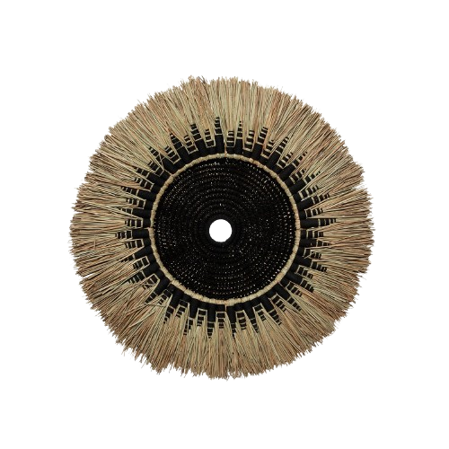 Raffia Macramé Wall Deco – Black Natural D60