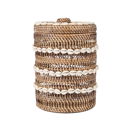 Shell Storage Bin Natural Brown