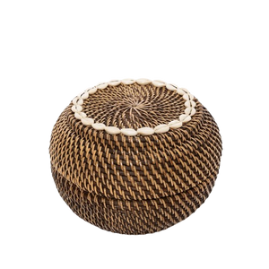 Colonial Peek-a-Boo Basket Natural Brown M