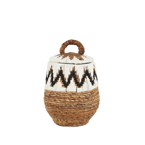 Little Bay Beach Basket Natural White S