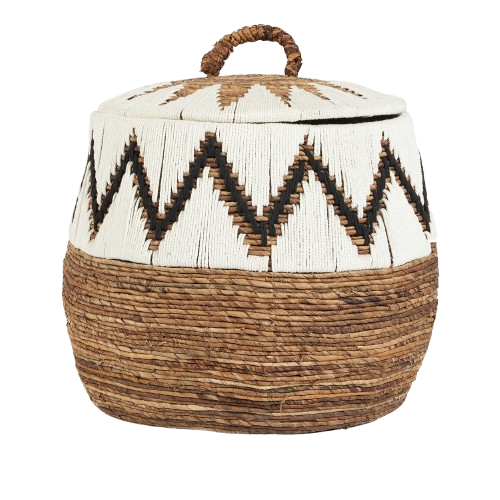 Little Bay Beach Basket Natural White L
