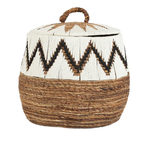 Little Bay Beach Basket Natural White L