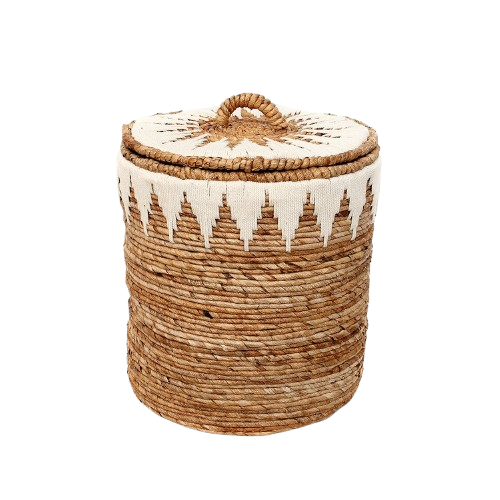 Banana Stitched Laundry Basket L