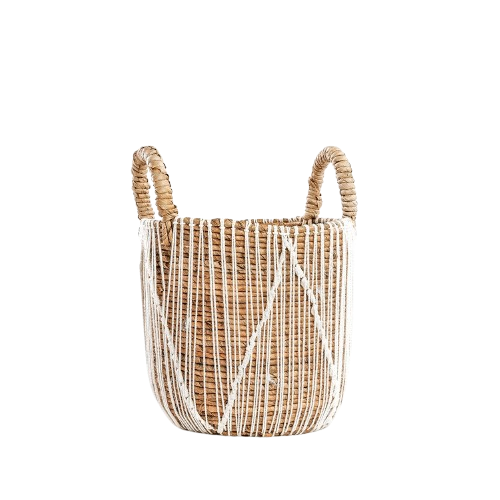 Straight Stitched Macrame Basket S