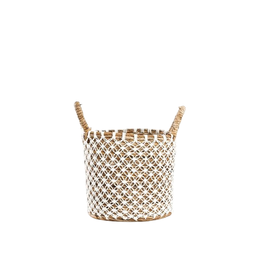 Crossed Stitched Macrame Basket S