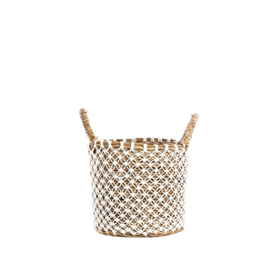 Crossed Stitched Macrame Basket S