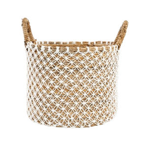 Crossed Stitched Macrame Basket L