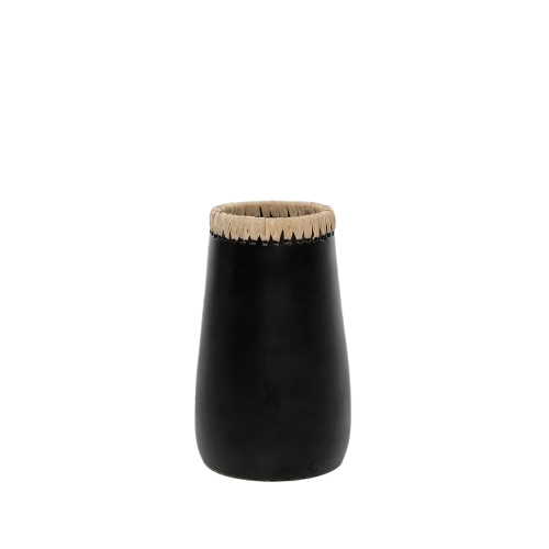 The Sneaky Vase - Black Natural - Small H22