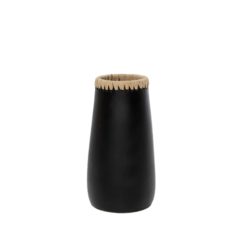 The Sneaky Vase - Black Natural - Medium H26