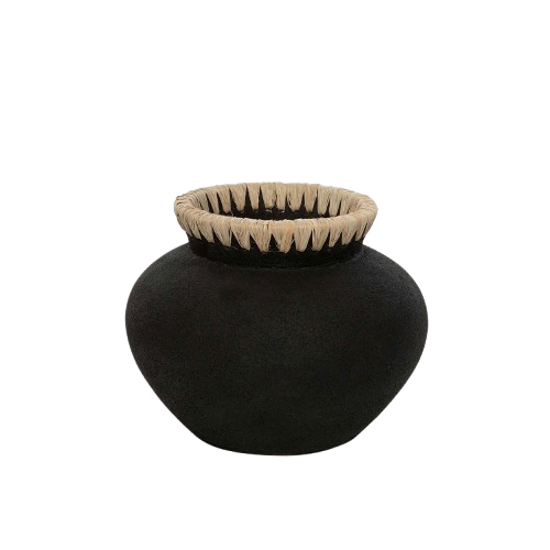 The Styly Vase - Black Natural - Small H19
