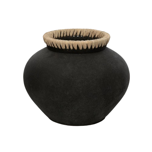 The Styly Vase - Black Natural - Large H27