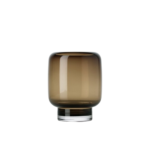 The Smoky Cube Vase - Brown - Small H19.5