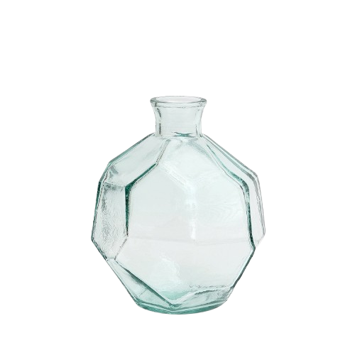 The Round Origami Vase - Blue - Medium H18