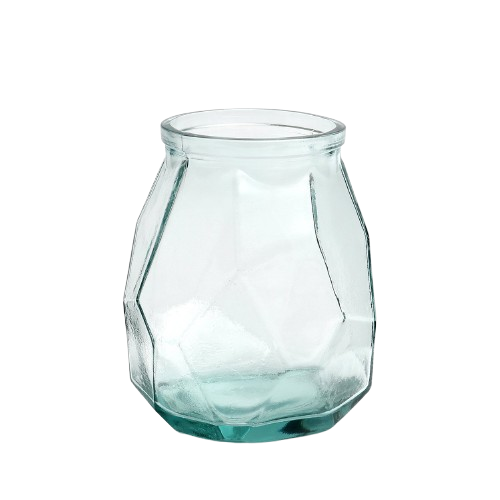 The Wide Origami Vase - Blue - Medium H19