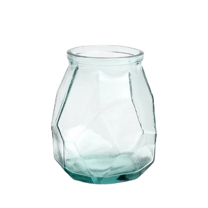 The Wide Origami Vase - Blue - Medium H19