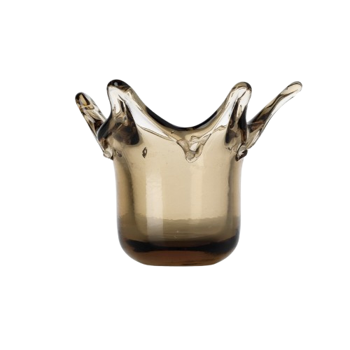 The Crown Candle Holder - Smoke H13
