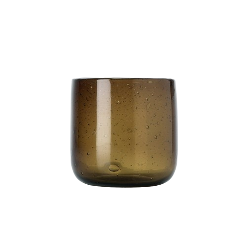 The Éclat Cognac Candle Holder - Smoky Brown H9