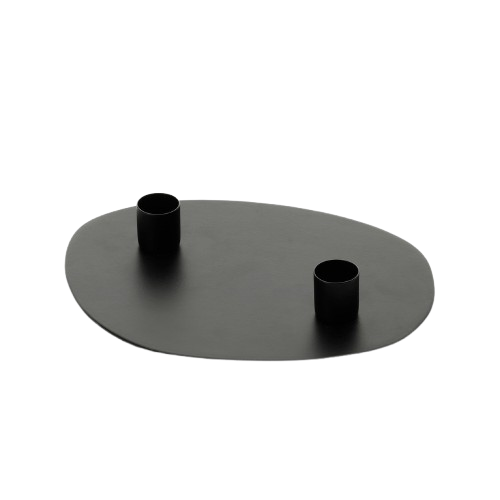 The Glowpad Candle Holder - Black - Medium W15