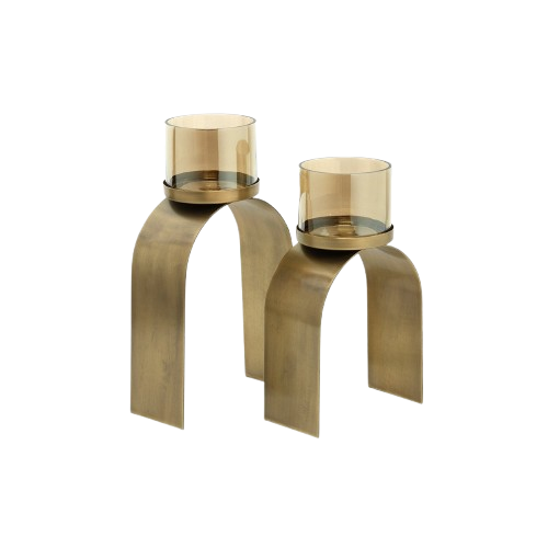 The Bow Glow T-light Holder - Gold - Set/2 H29