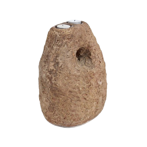 The Terra Totem Candle Holder - Brown H28