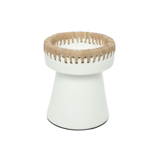 The Pretty Candle Holder - White Natural - Medium H16
