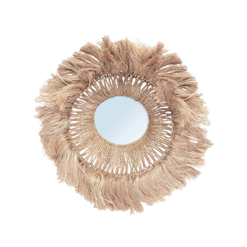 The Abaca Solomon Mirror - Natural H85