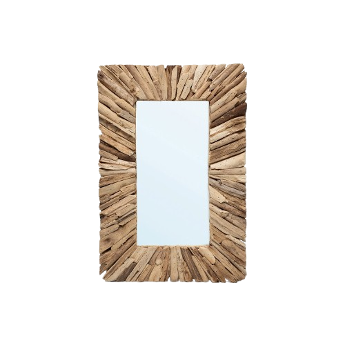 The Driftwood Framed Mirror - Natural - Medium H60
