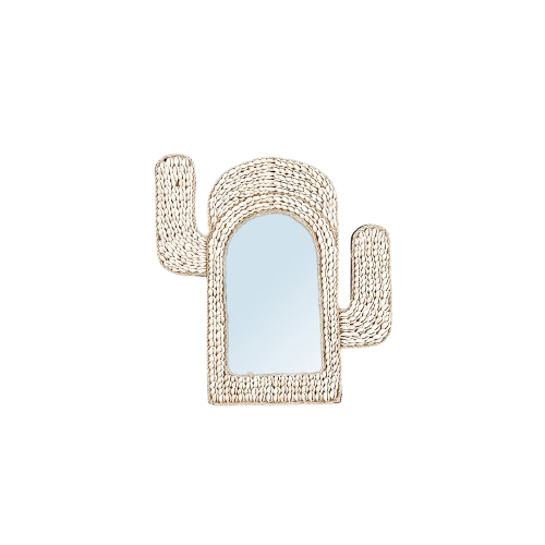 The Cactus Shell Mirror - White H40