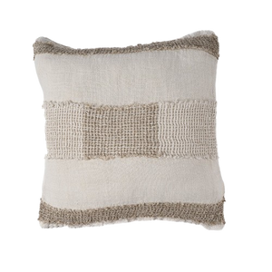 The Linen Threads Cushion Cover - White Natural