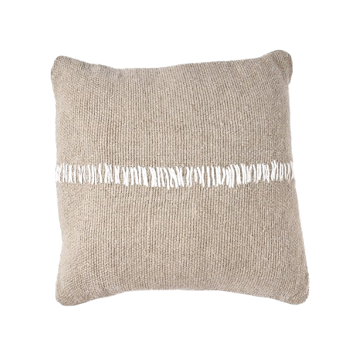 The Linen Stitch Cushion Cover - Natural White
