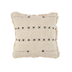 The French Kiss Cushion Cover - Natural Black