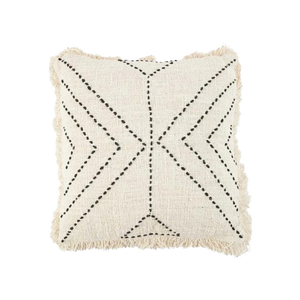 The Tribal Cushion Cover - Natural Black