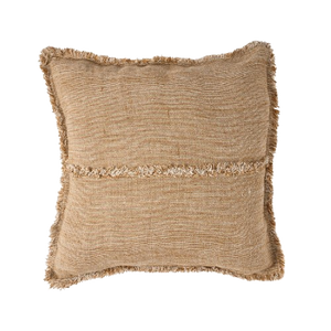 The Sahara Fringe Cushion Cover - Natural Brown W50