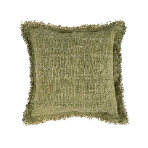 The Jungle Fringe Cushion Cover - Green