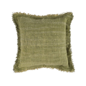 The Jungle Fringe Cushion Cover - Green