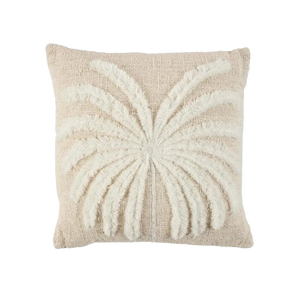The Isla Palm Cushion Cover - Natural White