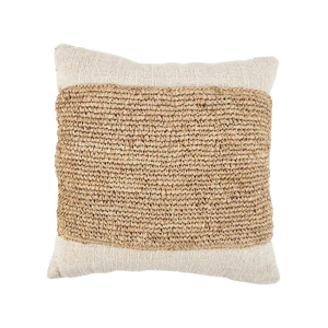 The Raffia Stamp Cushion Cover - Natural