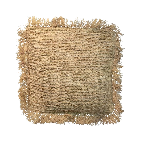 The Raffia Cushion Cover Square - Natural - 60x60
