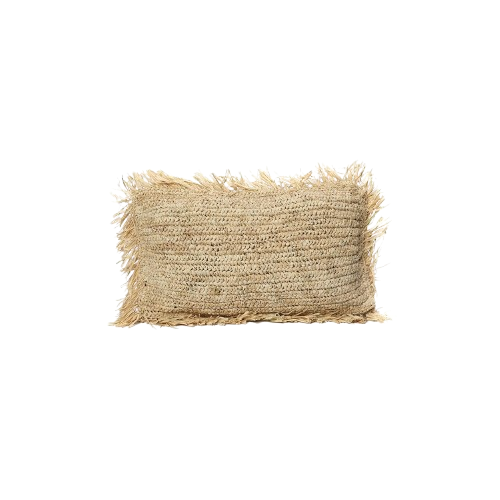 The Raffia Cushion Cover Rectangular - Natural - 30x50