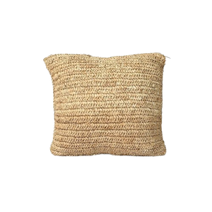 The Raffia Flores Cushion Cover Square - Natural - 40x40