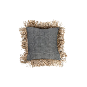 The Cotton Bonita Cushion Cover - Natural Black - 40x40