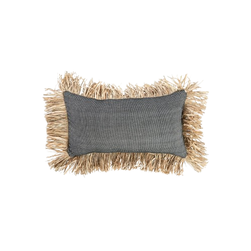 The Cotton Bonita Cushion Cover - Natural Black - 30x50
